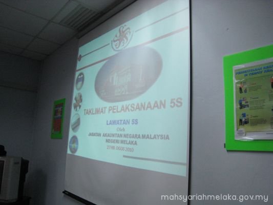 Taklimat 5S kepada Jabatan Akauntan Negara Malaysia Negeri Melaka
